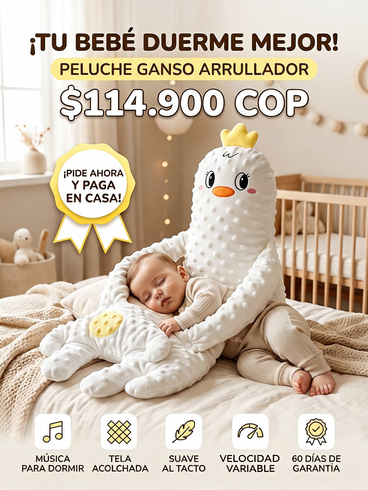 Peluche arrullador para bebé